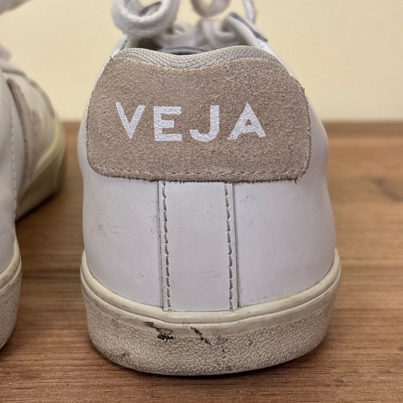 VEJA Esplar Sneakers Womens Size 5 White Leather Tan Lace Up Casual Low Top - Picture 11 of 13